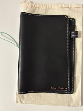 Foxy Fix Black Leather Cover with Pen Loop.